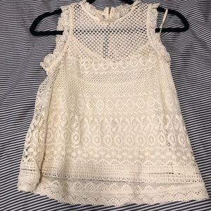 Crop lace top Zara small